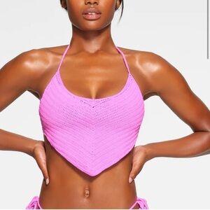 Skims Crochet Handkerchief Swim Top Taffy
NWT
Pink